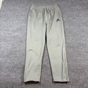 Adidas Sweatpants Men's M Aeroready Fleece Joggers Pants Grey Ankle Zip Pocket